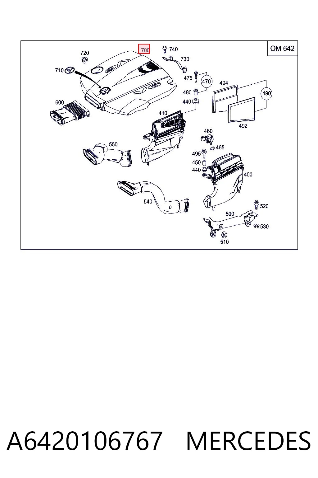 Cubierta decorativa del motor Mercedes ML/GLE SUV (W166) (2011 - 2014) precio, desde 174,69 EUR