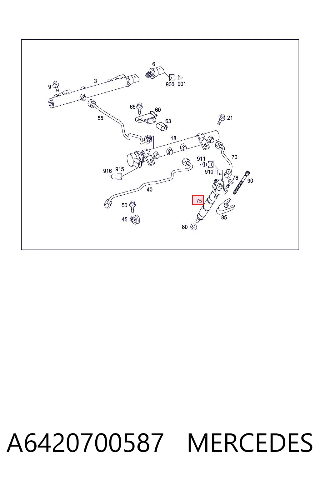 A6420700587 Mercedes Inyector de combustible