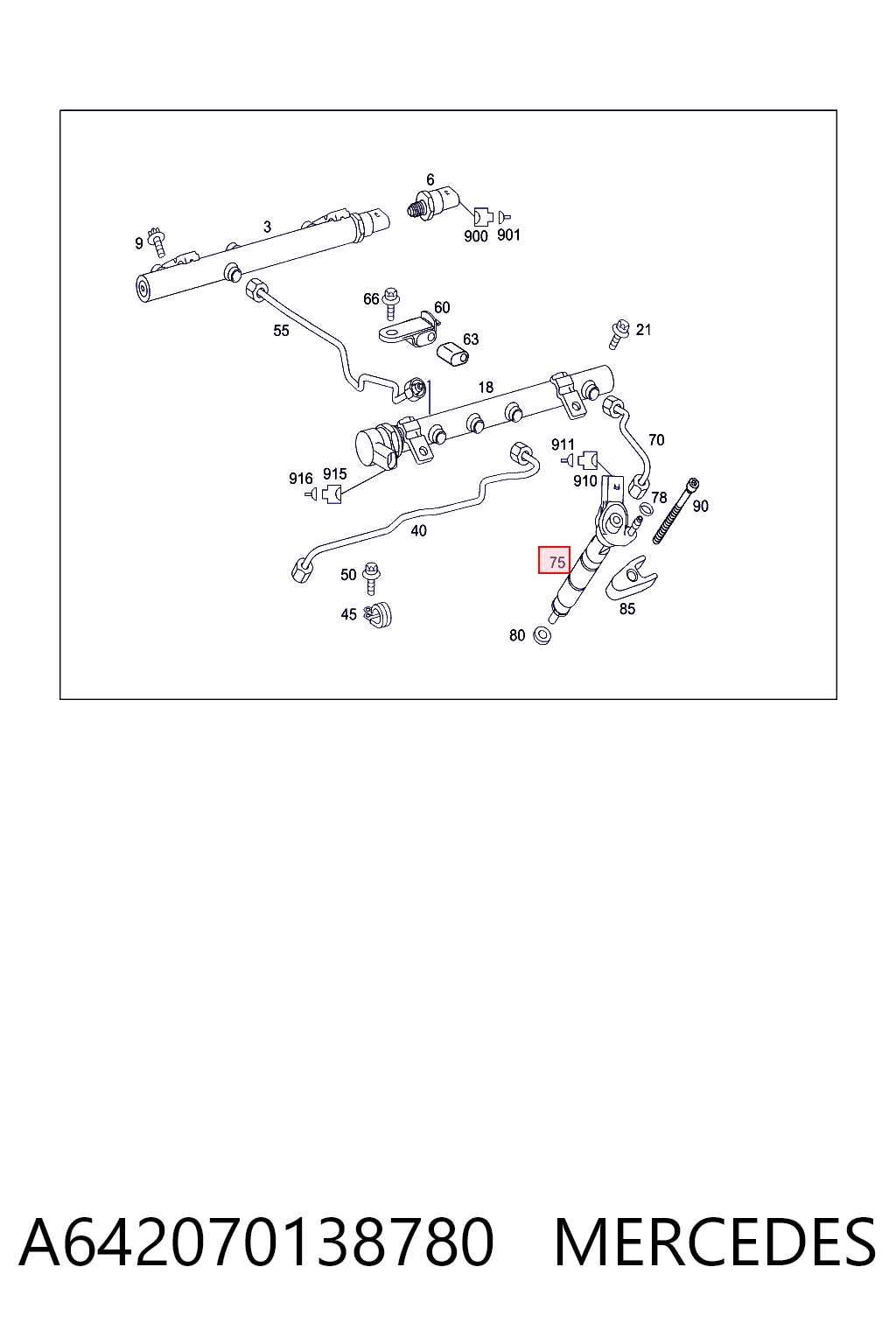 A642070138780 Mercedes Inyector de combustible