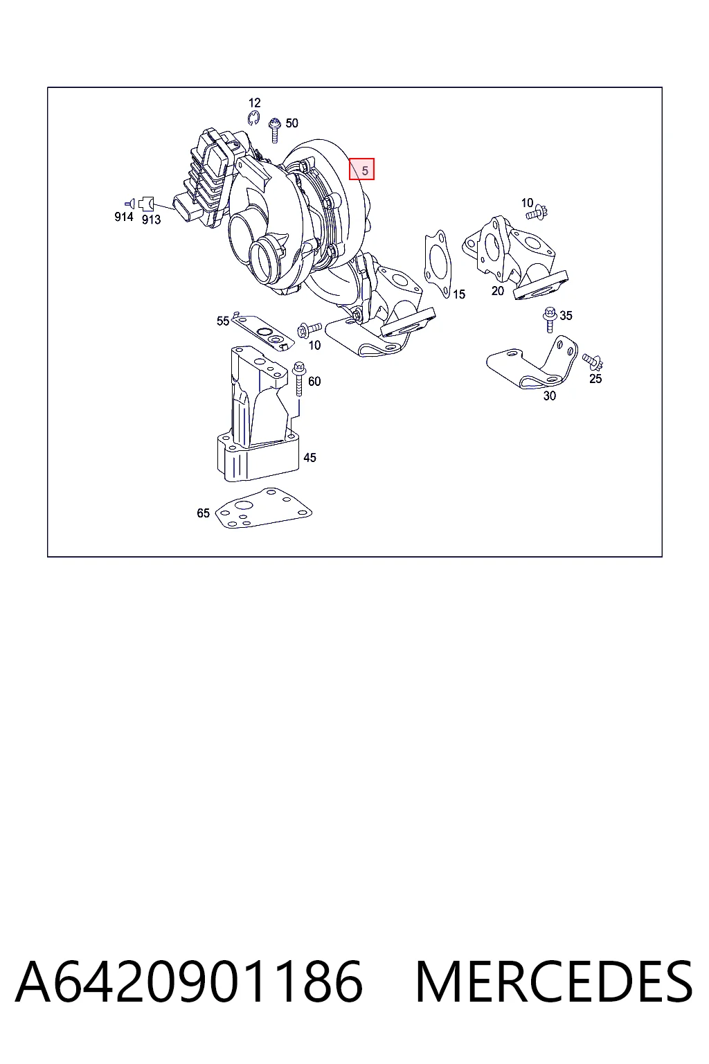 A6420901186 Mercedes Turbo para motor