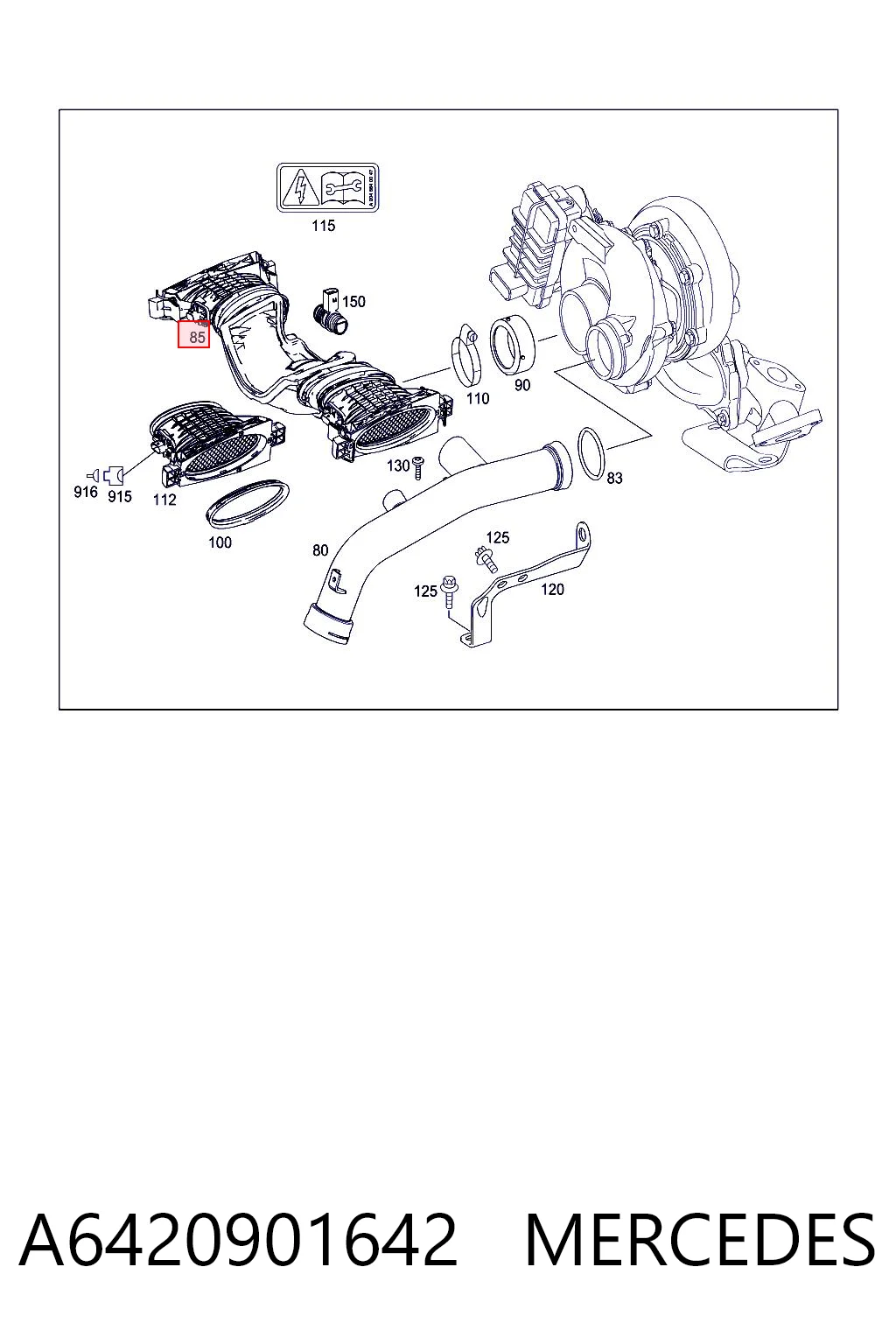 A6420901642 Mercedes Sensor de flujo de aire