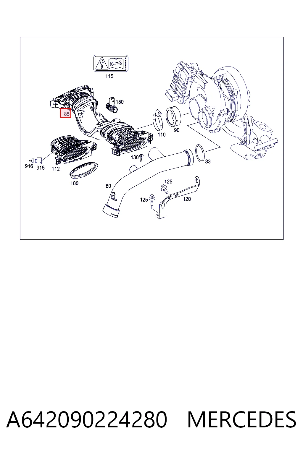 A642090224280 Mercedes Sensor de flujo de aire