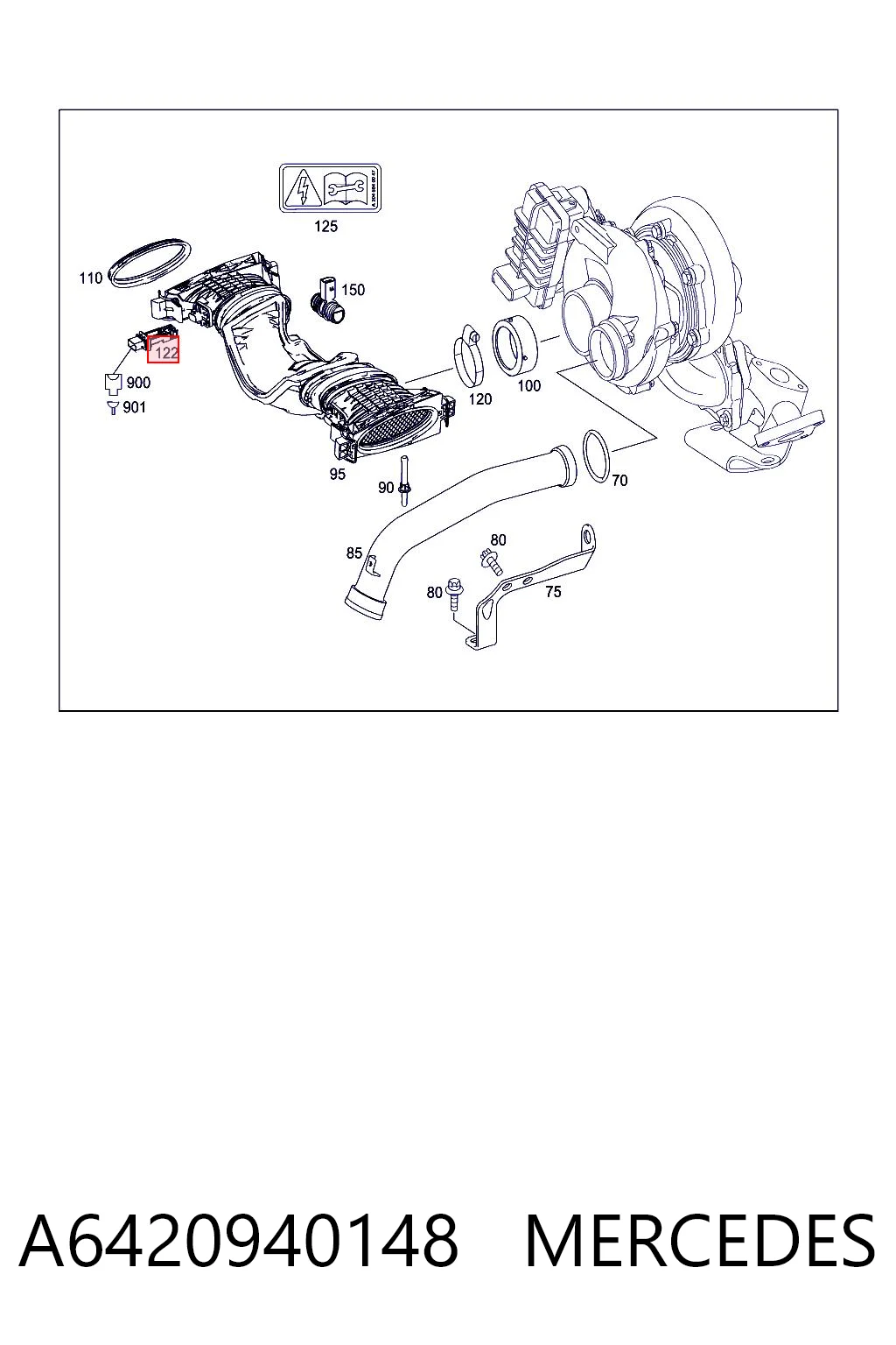 A6420940148 Mercedes Sensor de flujo de aire