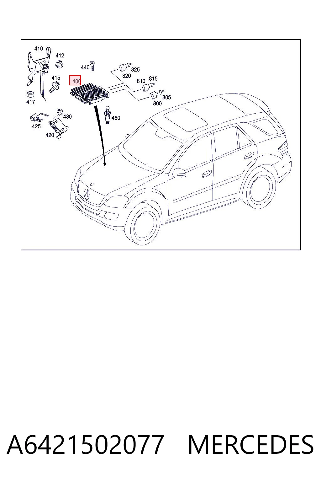 Centralina Del Motor para Mercedes ML/GLE  W164