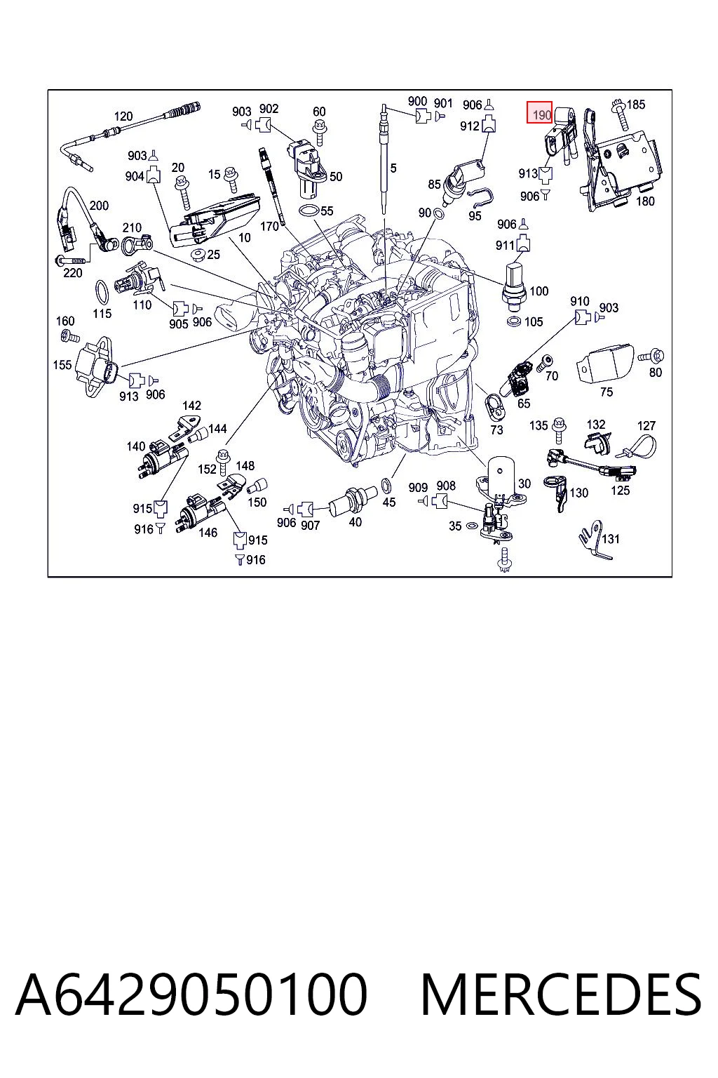 A6429050100 Mercedes Sensor de presion de escape