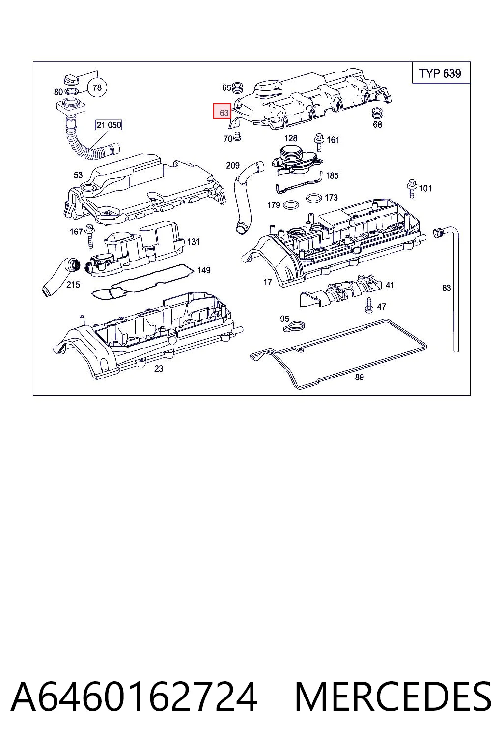 Comprar Cubierta decorativa del motor Mercedes Vito  639 a bajo precio