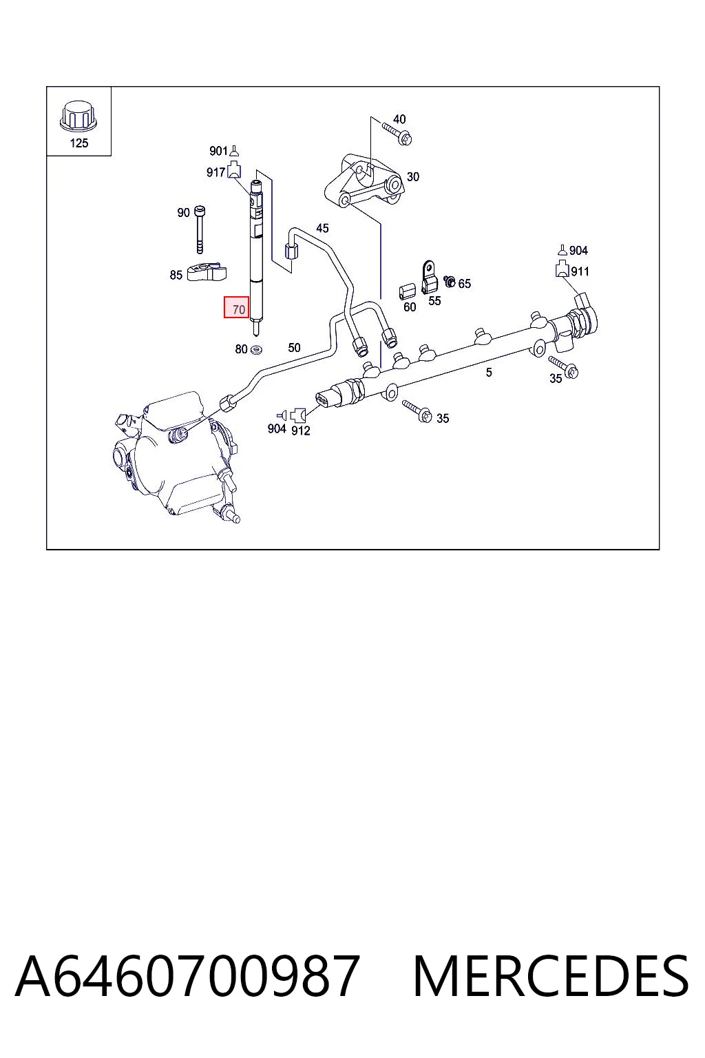 A6460700987 Mercedes Inyector de combustible