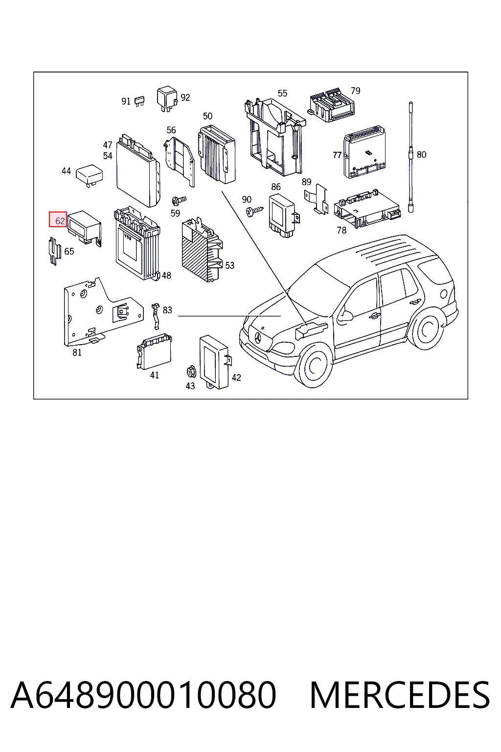 Relé de precalentamiento para Mercedes ML/GLE  (W163)