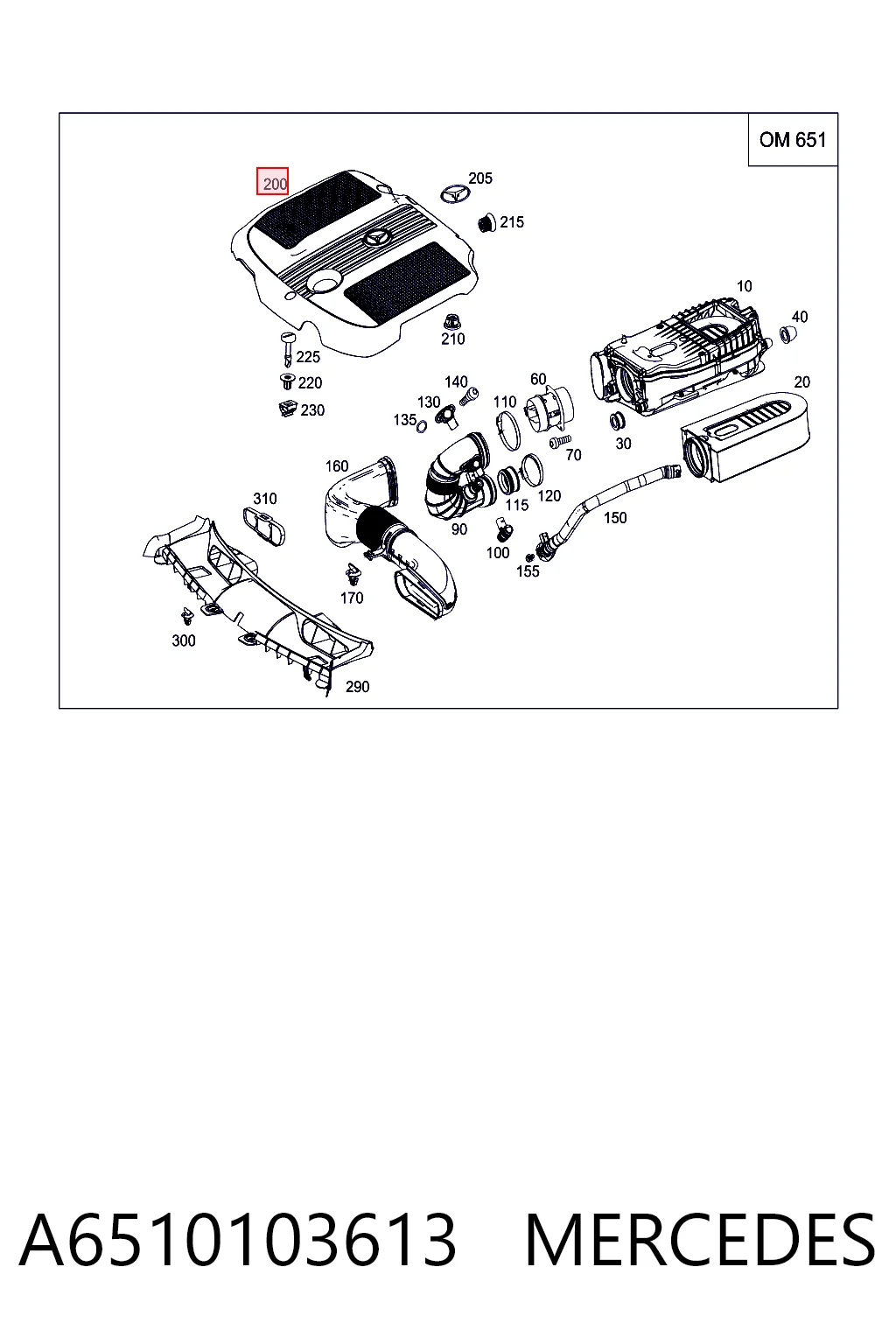 Comprar Cubierta decorativa del motor Mercedes E  W212 a bajo precio