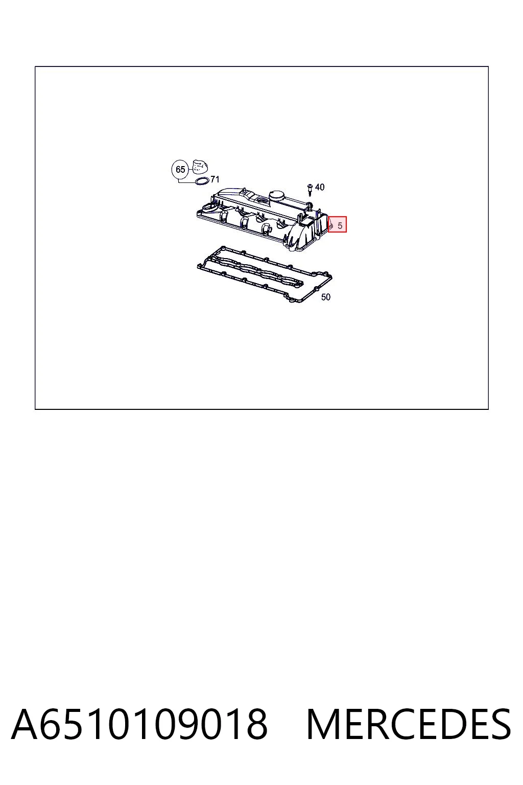 A6510109018 Mercedes Tapa de culata