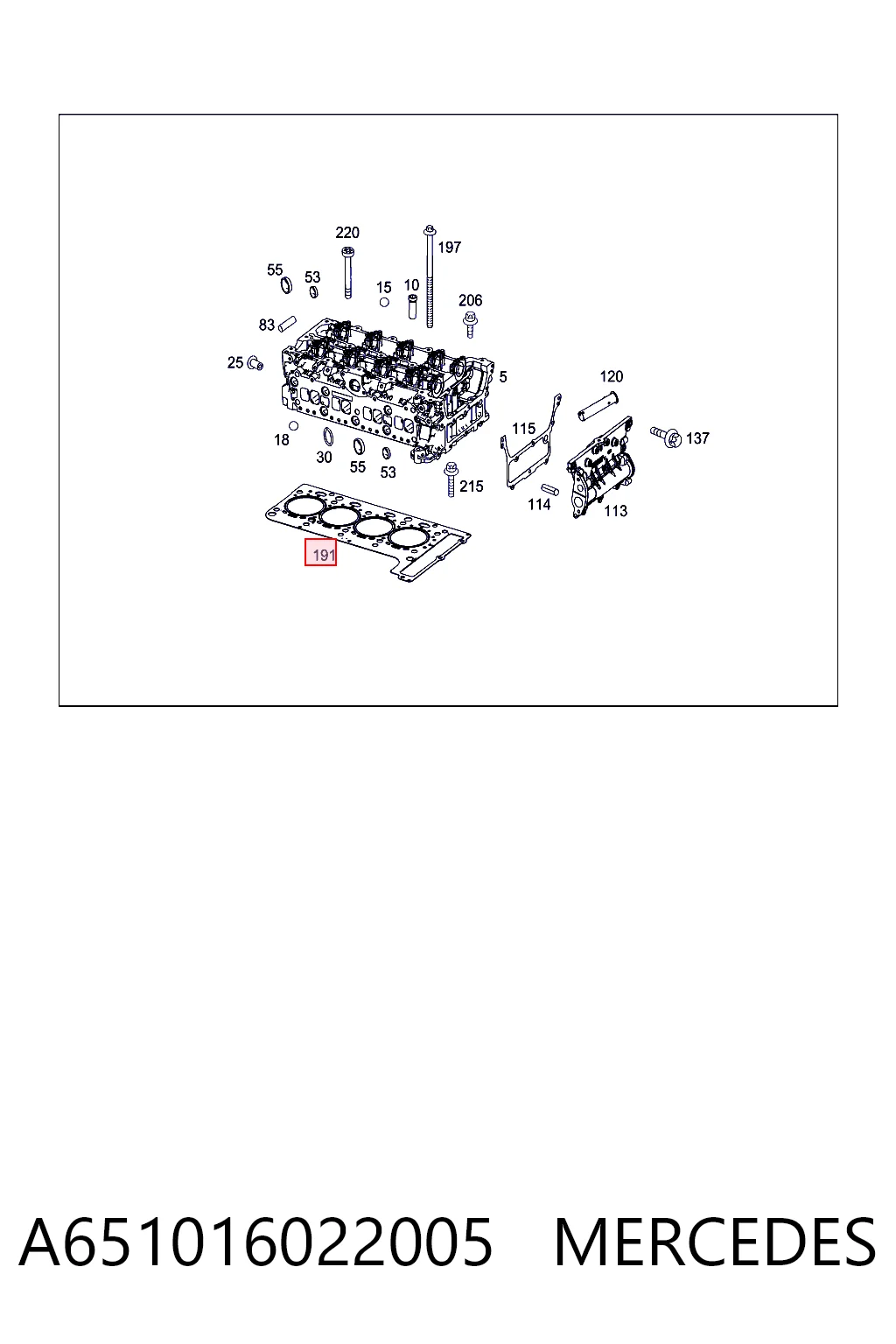 Empaque de culata Mercedes GLC  (X253)