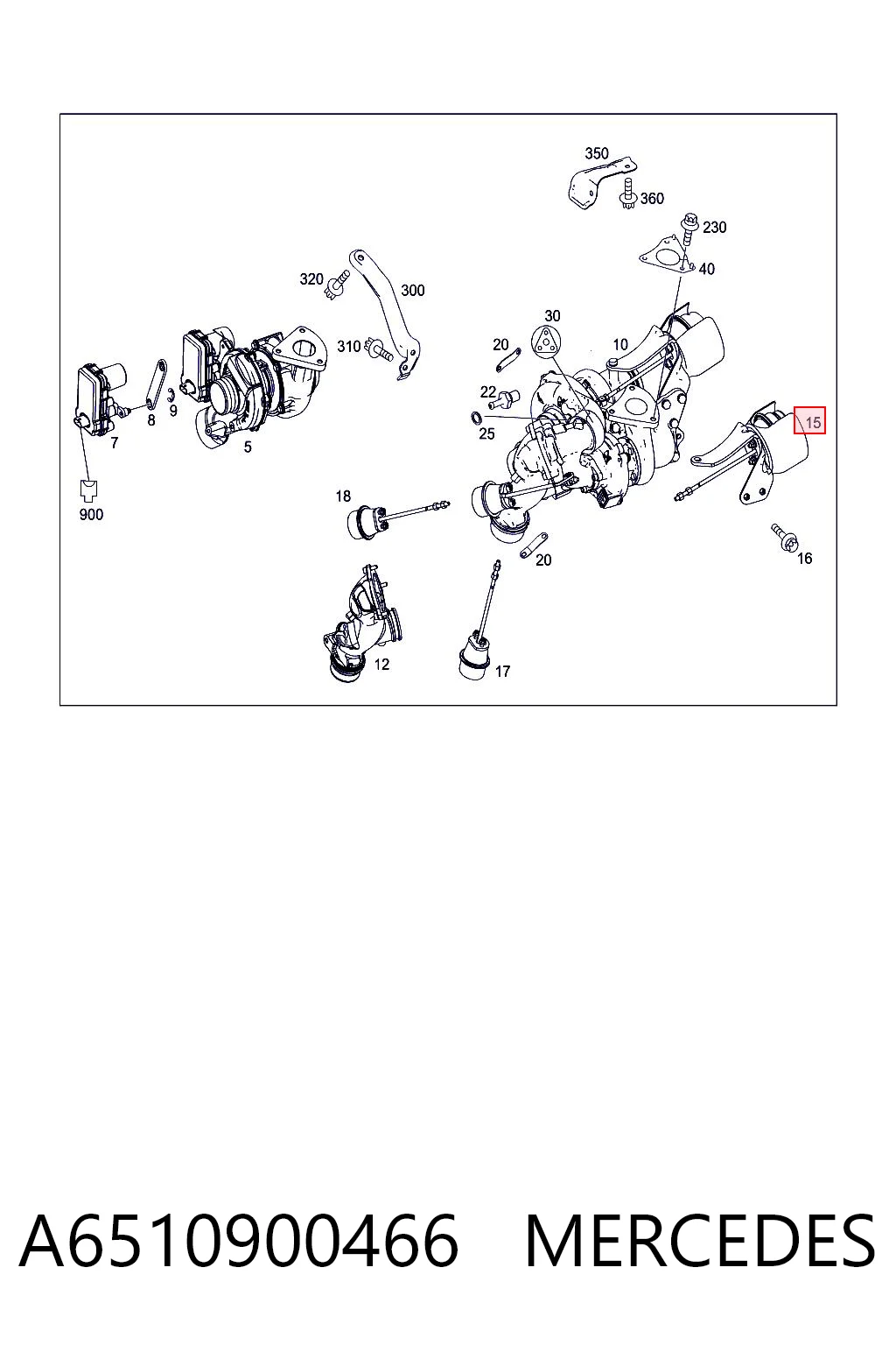 Actuador del turbo para Mercedes Sprinter 907, 910