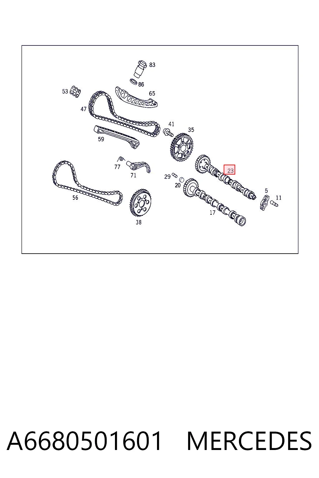 Comprar Árbol de levas de admisión Mercedes A  W168 a bajo precio