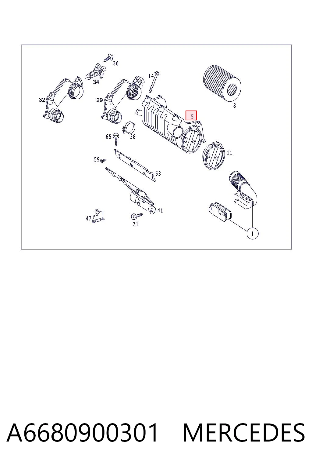 Comprar Caja del filtro de aire Mercedes A  W168 a bajo precio