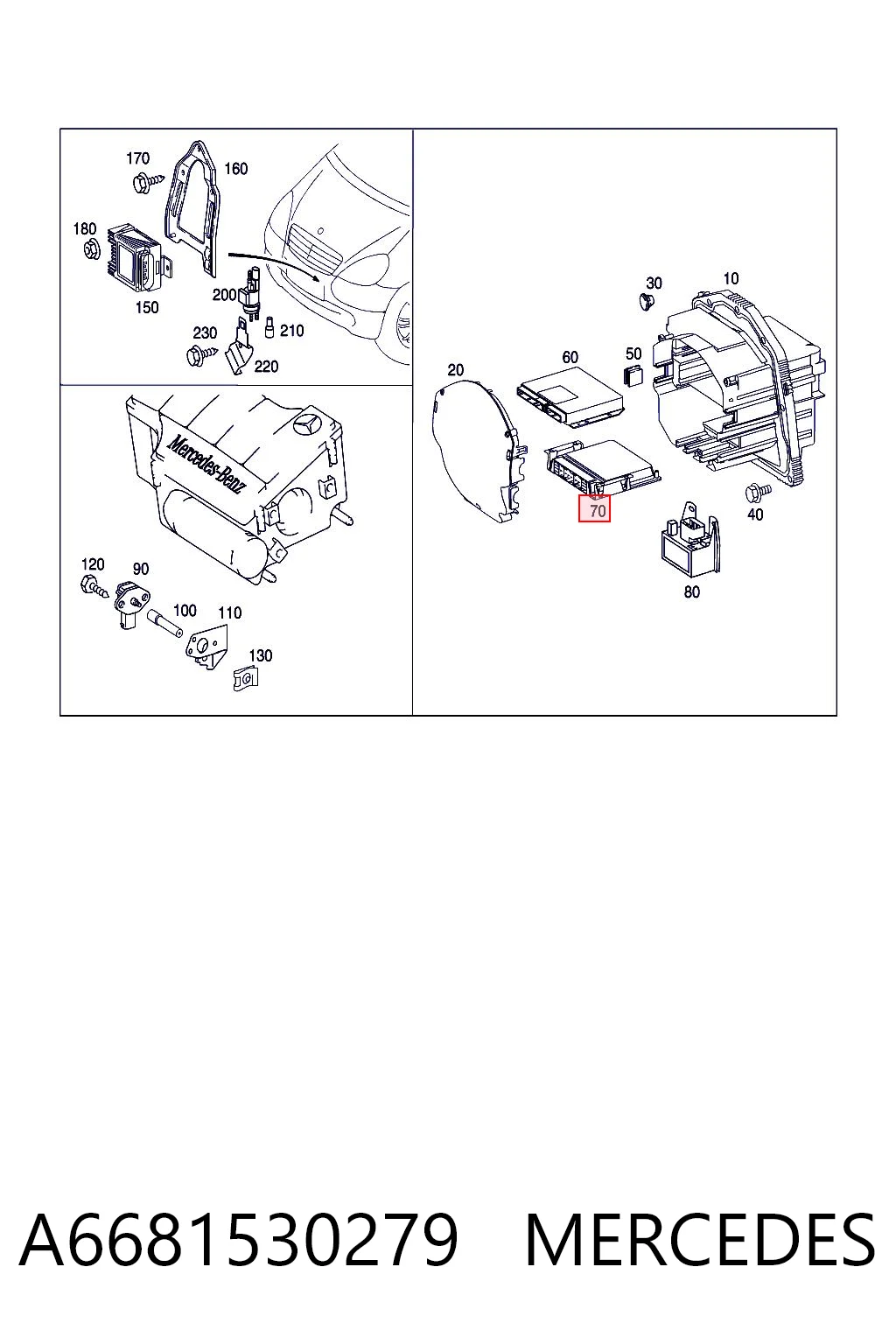 ECU para Mercedes A W168