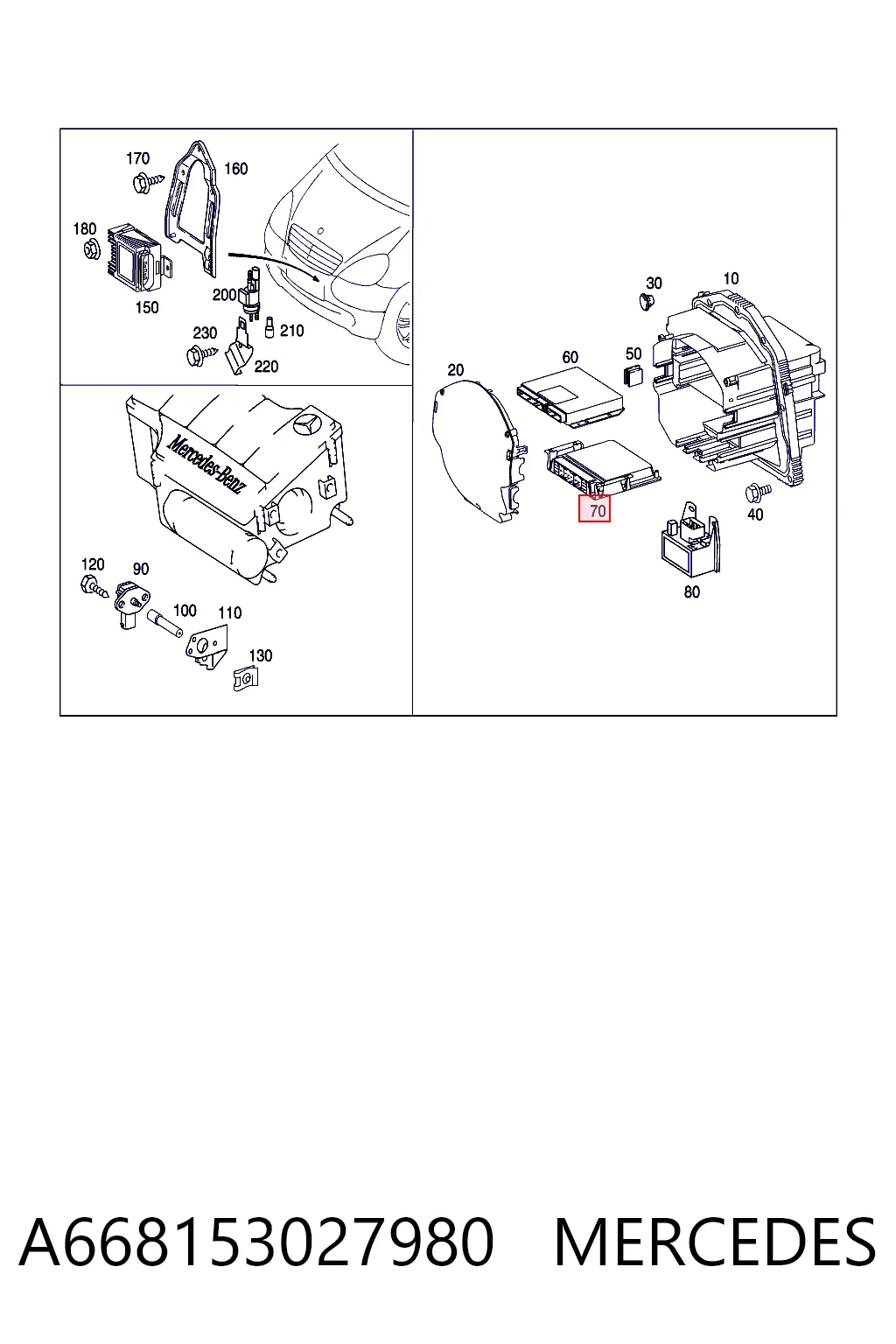 Comprar Unidad de control del motor (ECU) Mercedes A  W168 a bajo precio