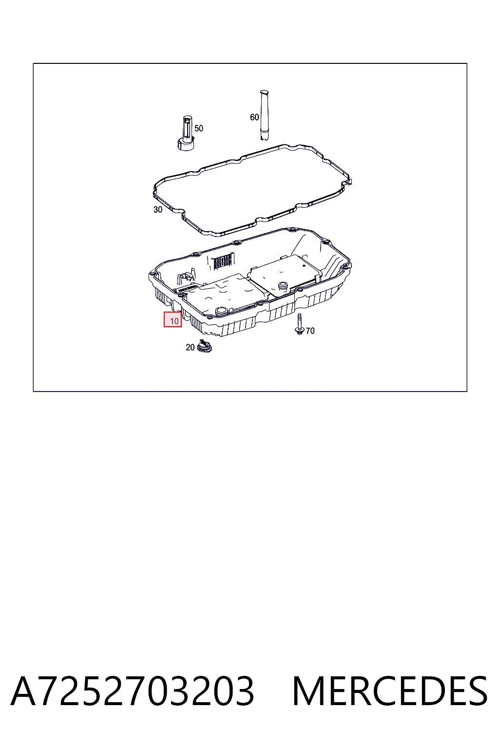 A7252703203 Mercedes Cárter de aceite, caja automática
