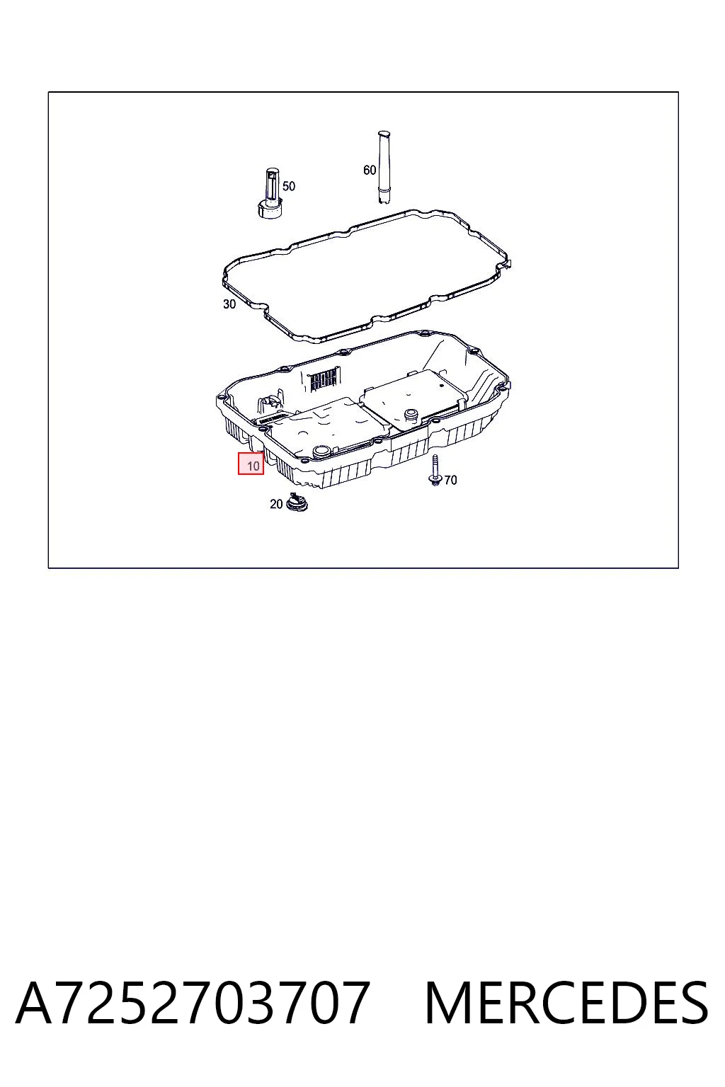 A7252703707 Mercedes Cárter de aceite, caja automática