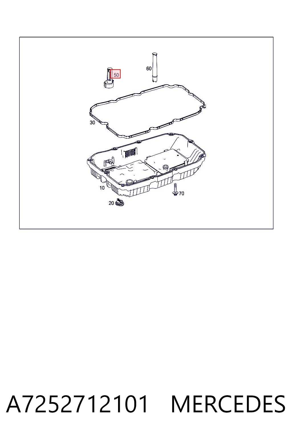 A7252712101 Mercedes Kit de servicio para cambio de aceite de transmisión automática