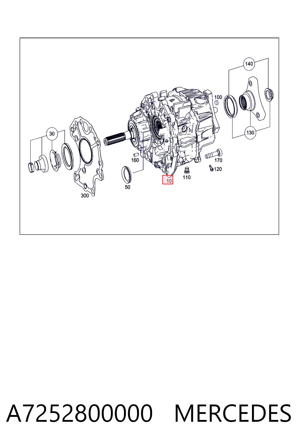 A7252800000 Mercedes Caja de transferencia