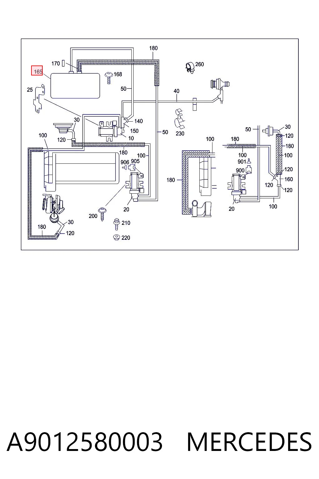 A9012580003 Mercedes