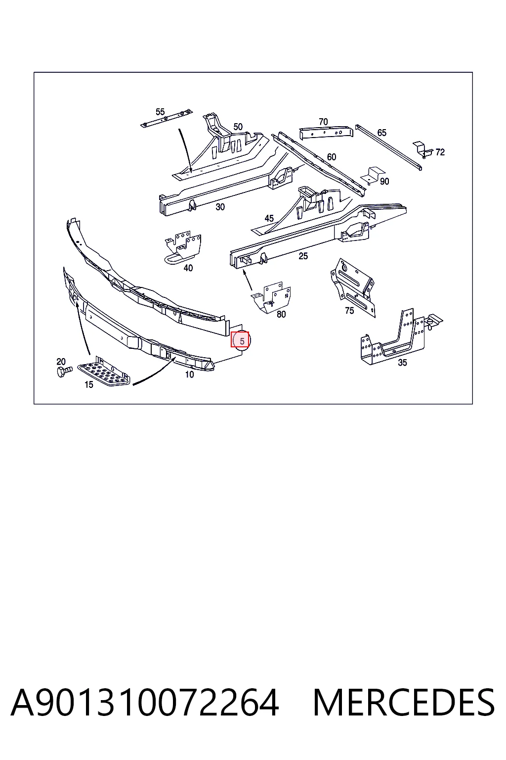 Comprar Refuerzo de parachoques delantero Mercedes Sprinter 901, 902 a bajo precio