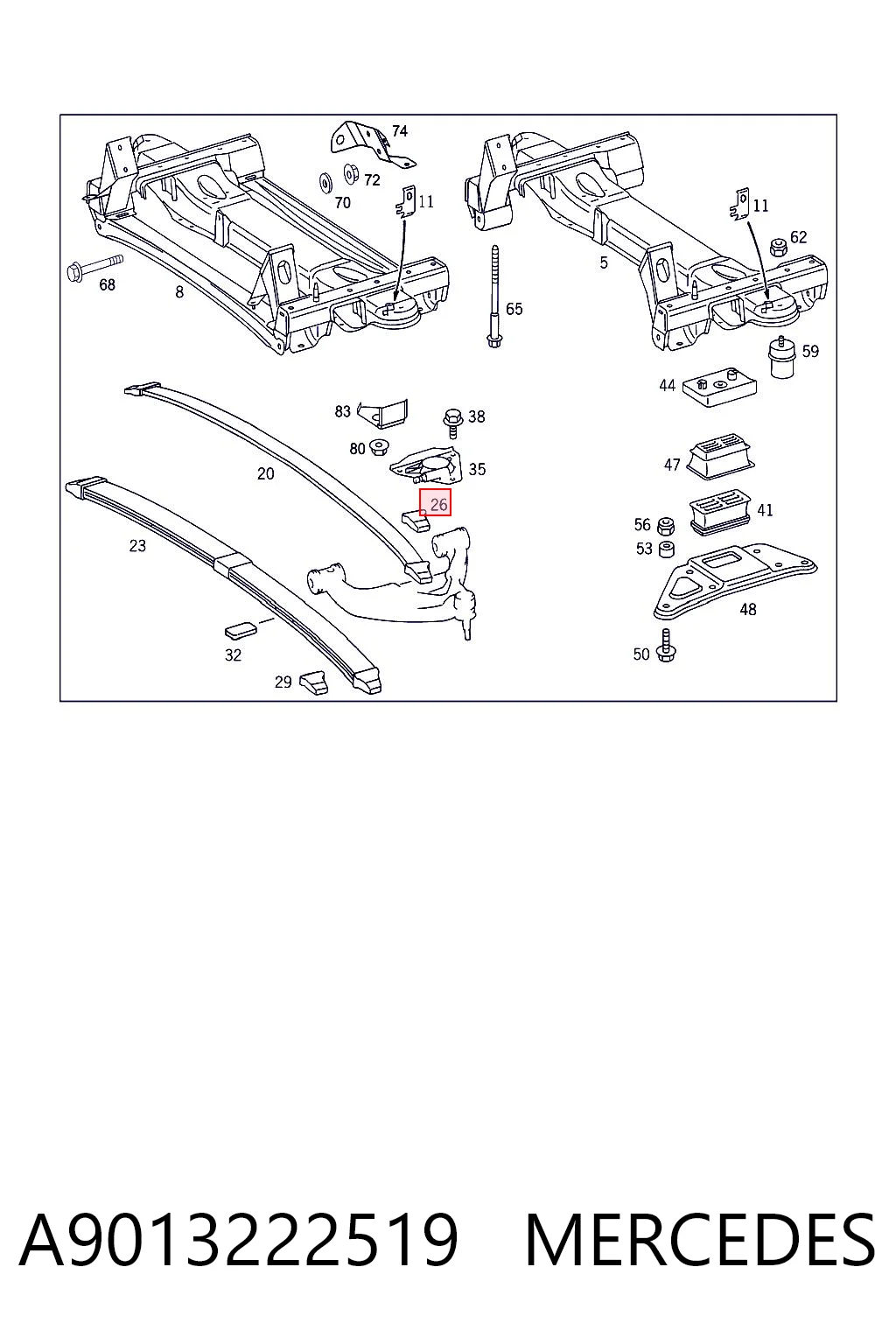A9013222519 Mercedes