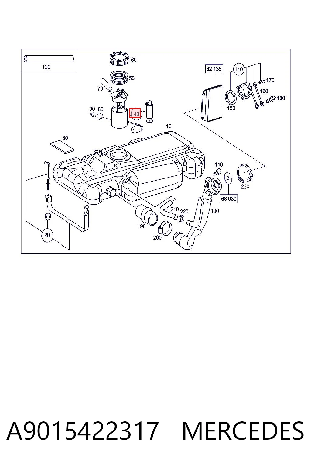 Comprar Módulo de bomba de combustible con sensor de nivel de combustible Mercedes Sprinter  904 a bajo precio