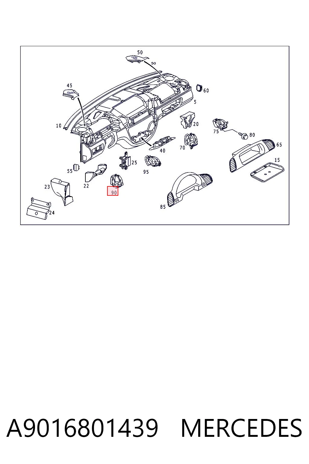 A9016801439 Mercedes