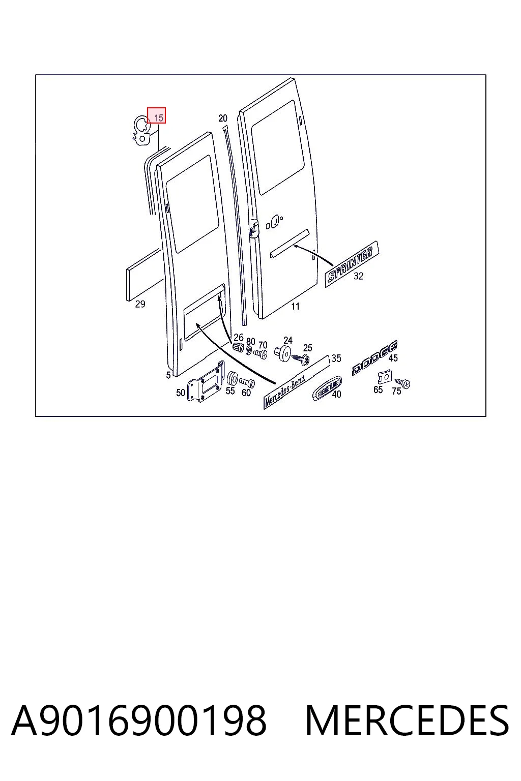 A9016900198 Mercedes