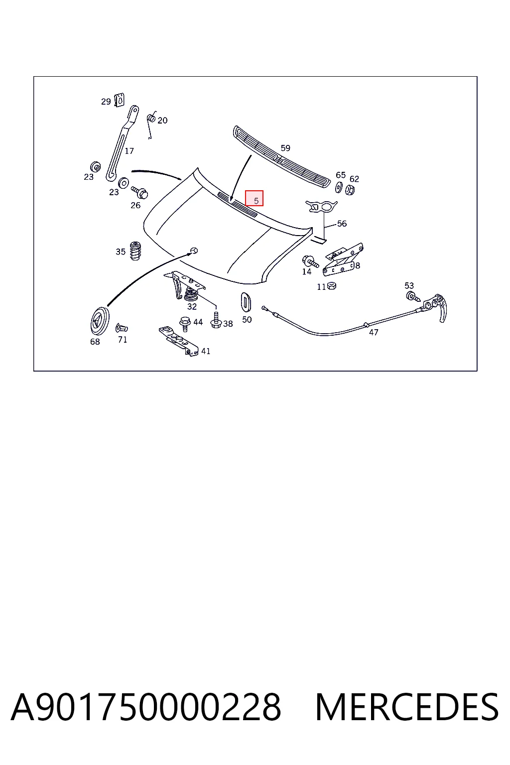 Capó del motor Mercedes Sprinter I 2-t furgoneta (901, 902) (1995 - 2006) precio, desde 207,03 EUR