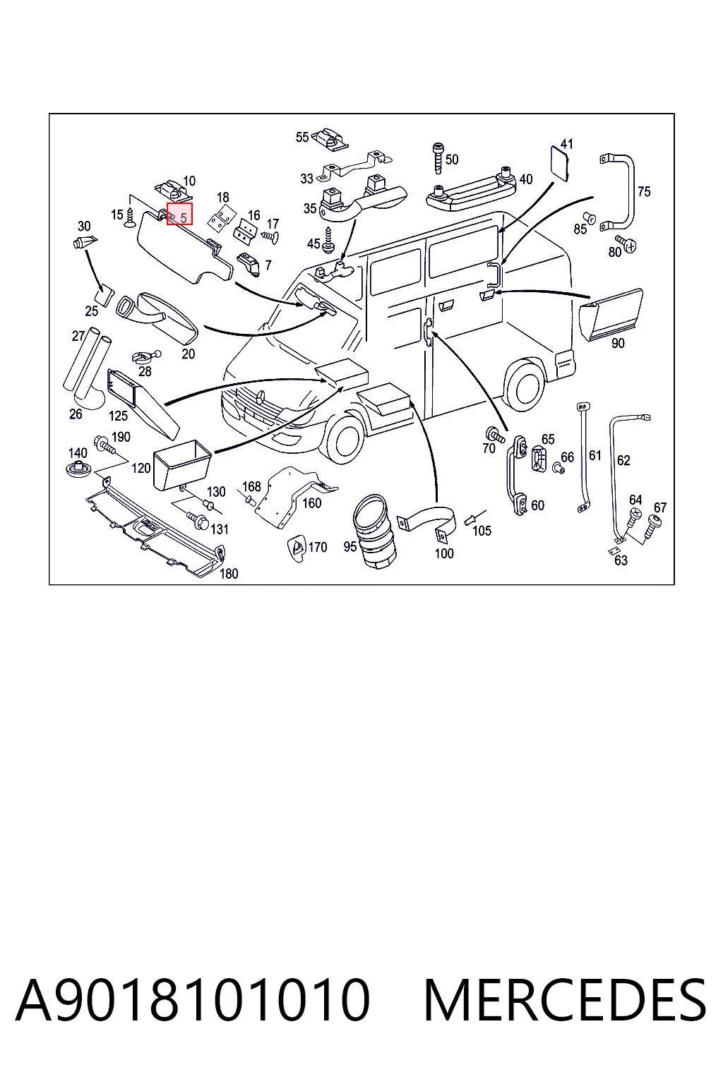 Parasol para Mercedes Sprinter 903