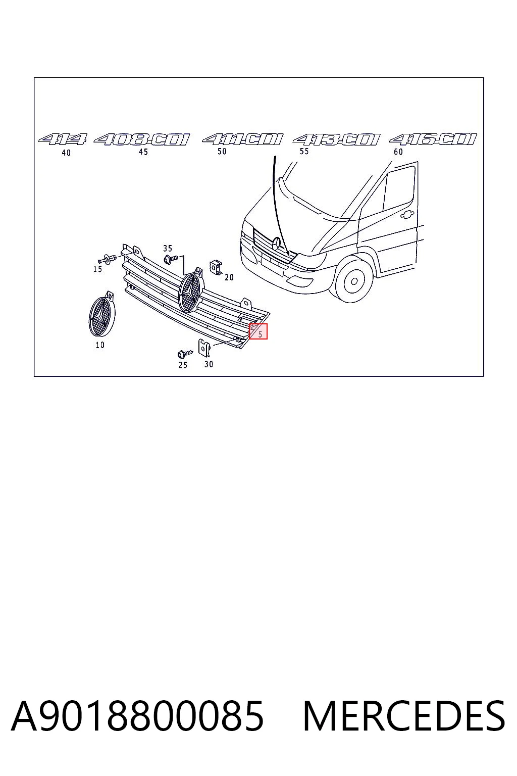 A9018800085 Mercedes
