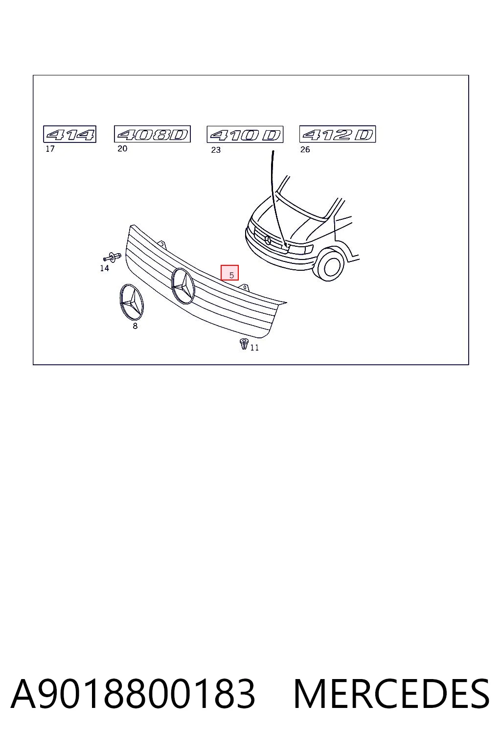 A9018800183 Mercedes