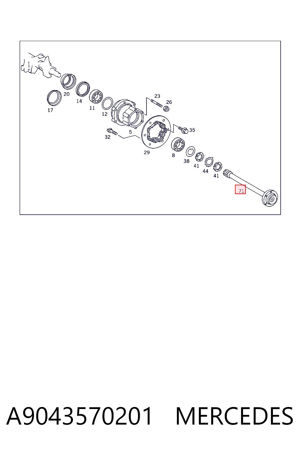 Comprar Semieje trasero Mercedes Sprinter  904 a bajo precio