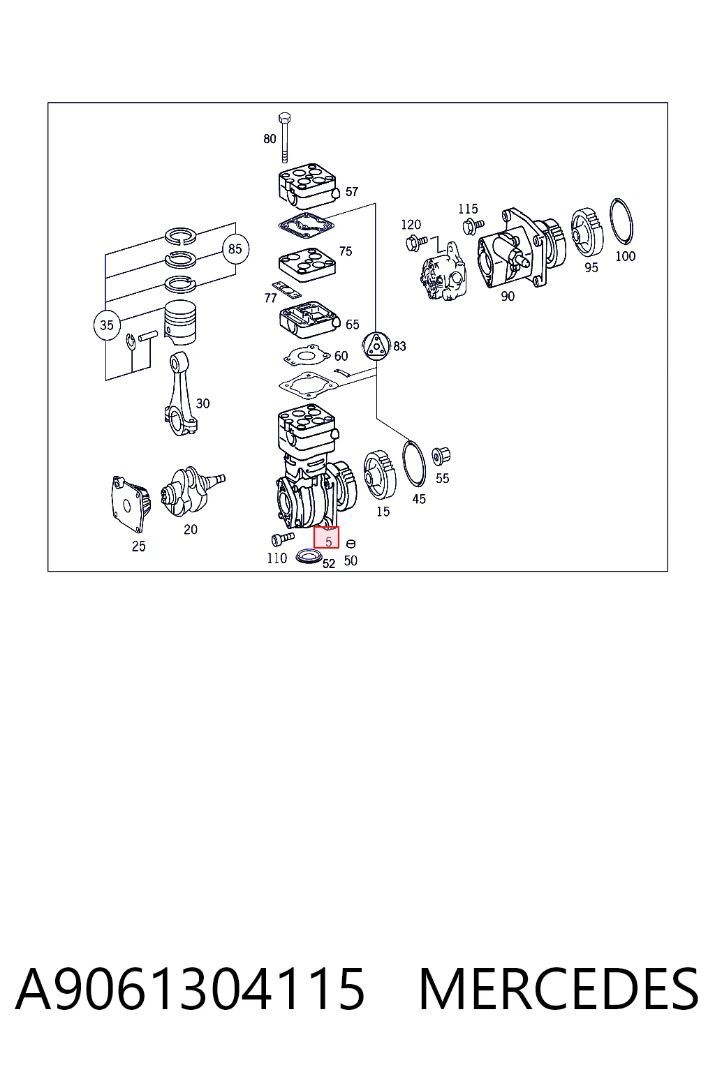 Compresor de suspensión neumática K004954R Knorr-bremse