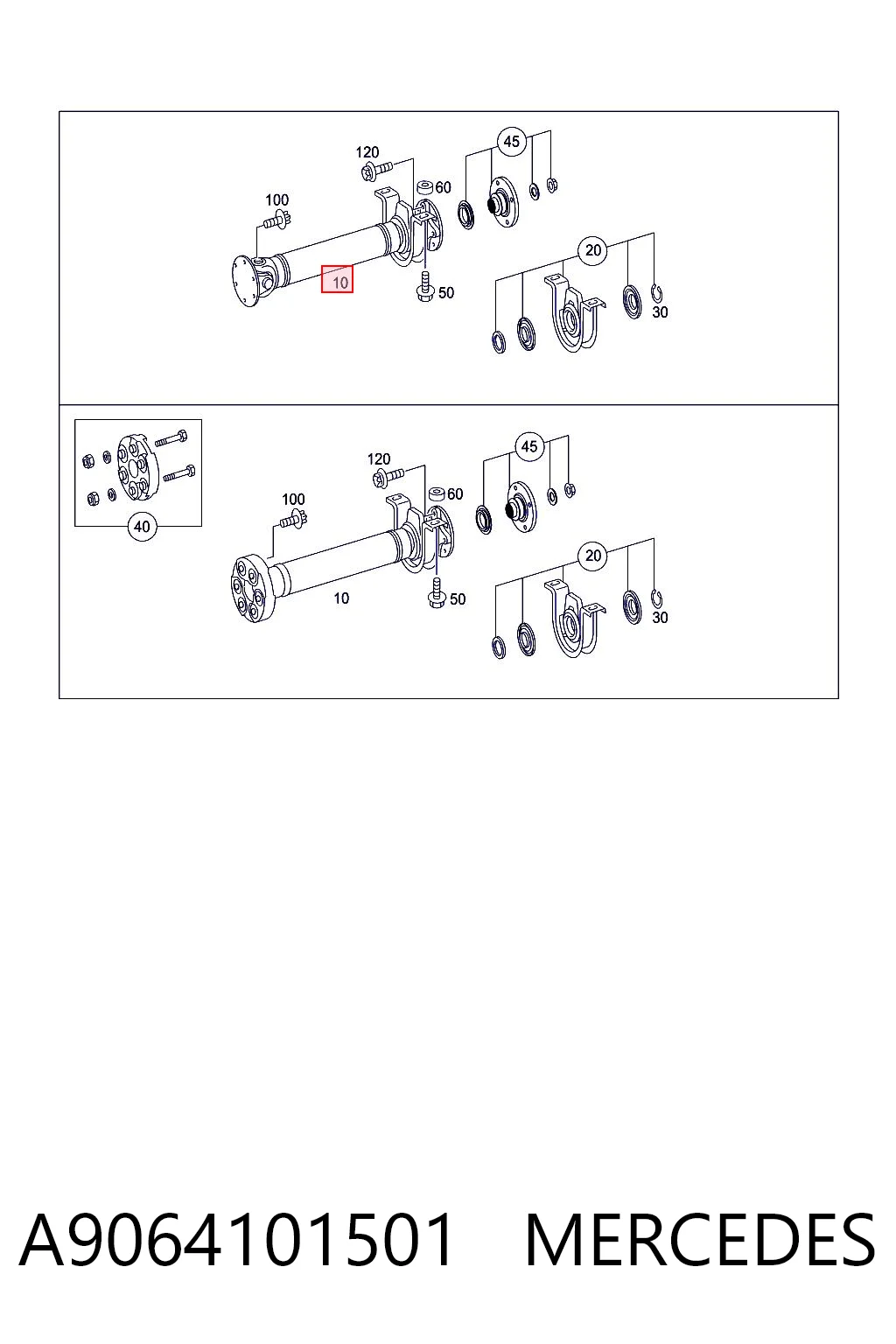 Árbol de transmisión delantero Mercedes Sprinter II 3,5-t furgoneta (906) (2006 - 2020) precio, desde 60,50 EUR