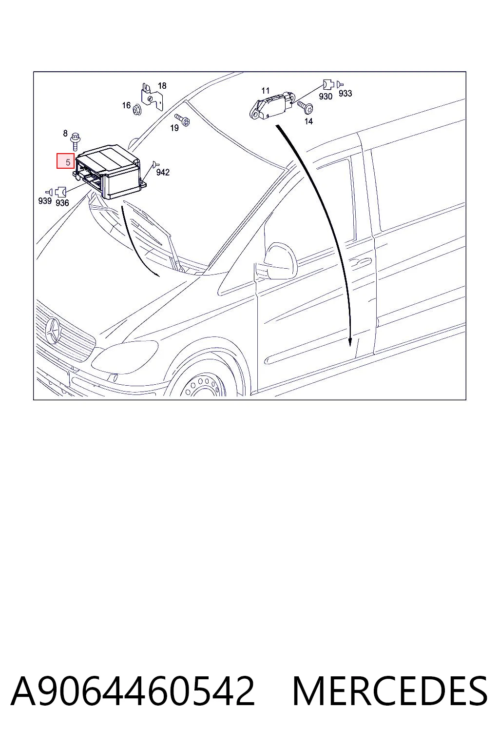 Comprar A9069005701 VAG Módulo de control de airbag