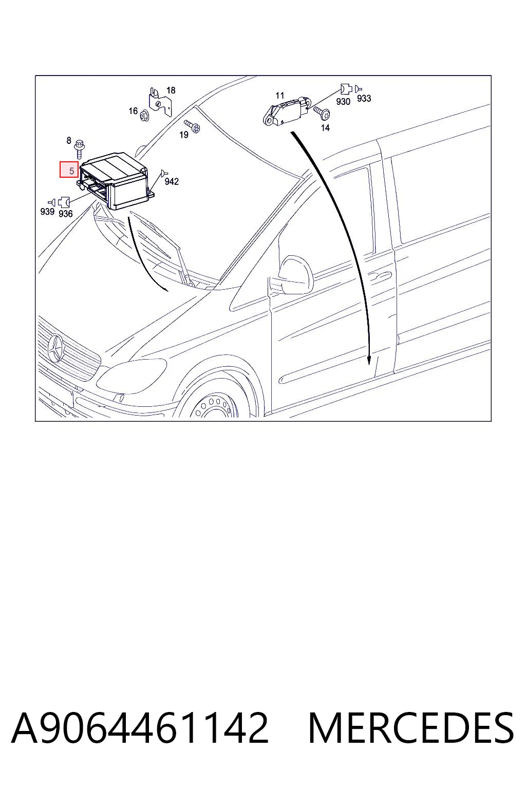 Módulo de control de airbag VAG A9069005701