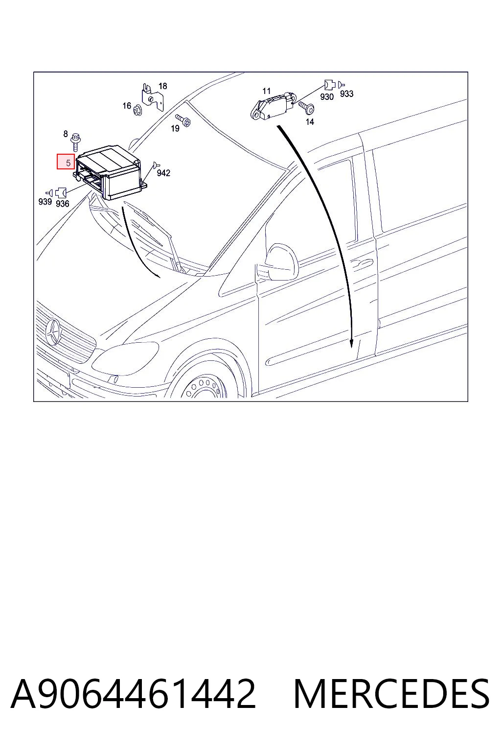 A9069005701 VAG Módulo de control de airbag