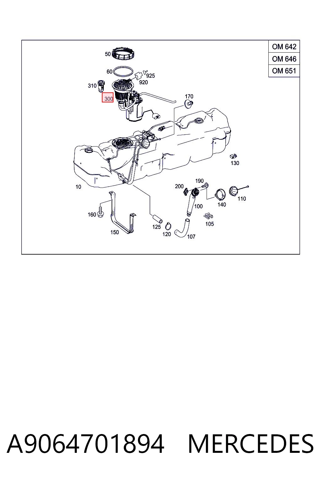 A9064701894 Mercedes Módulo de alimentación de combustible