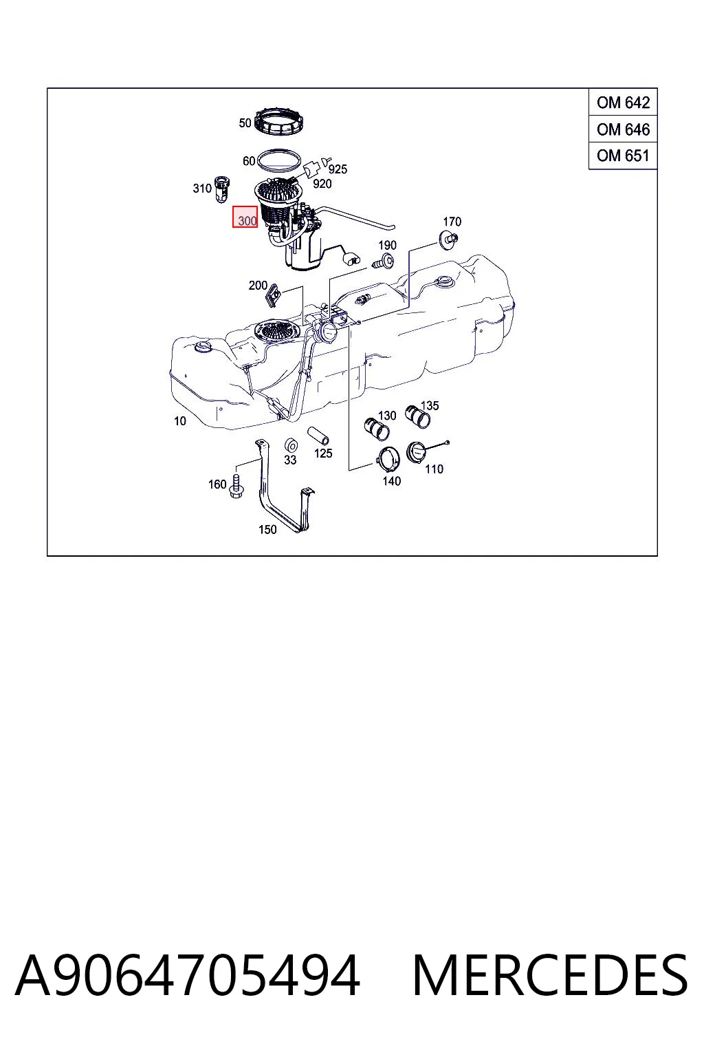 A9064705494 Mercedes Módulo de alimentación de combustible