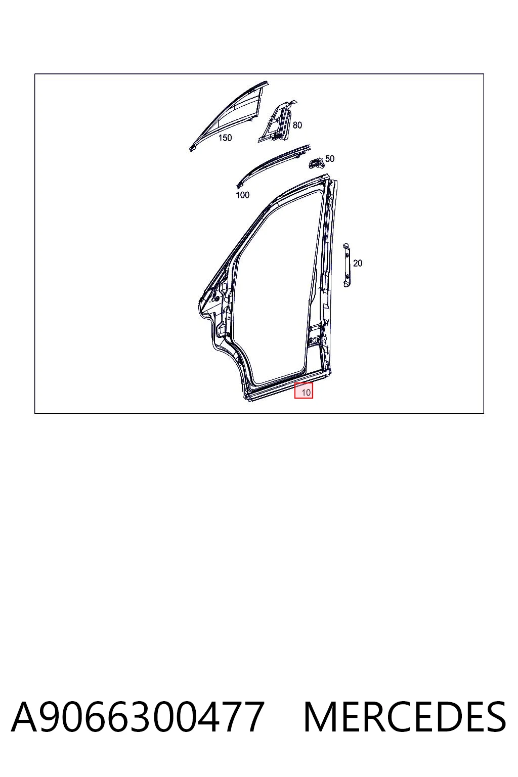 Comprar Umbral de puerta, derecha Volkswagen Crafter 30-35 2E, 2EE, 2EK