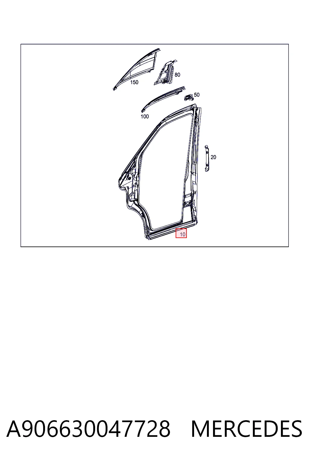Chapa de acceso derecha Volkswagen Crafter  (2E, 2EE, 2EK)