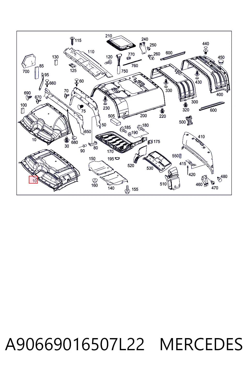 Comprar Guarnecido de techo Mercedes Sprinter  906 a bajo precio