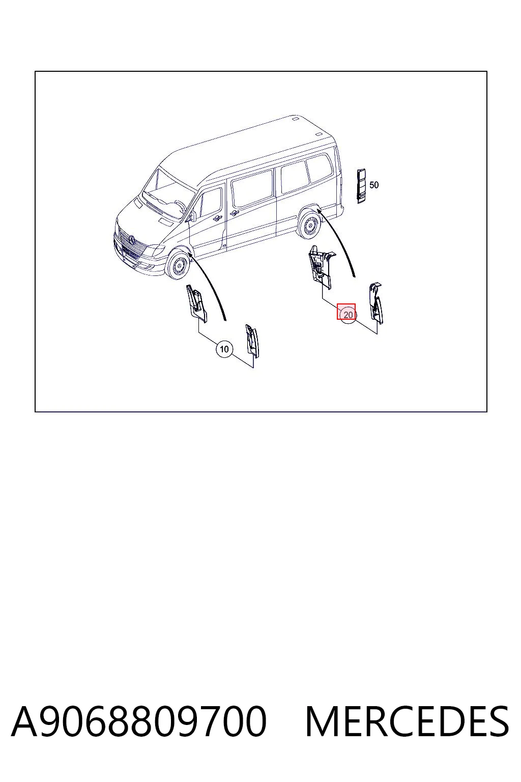 Comprar Juego de faldillas traseras Mercedes Sprinter  906 a bajo precio