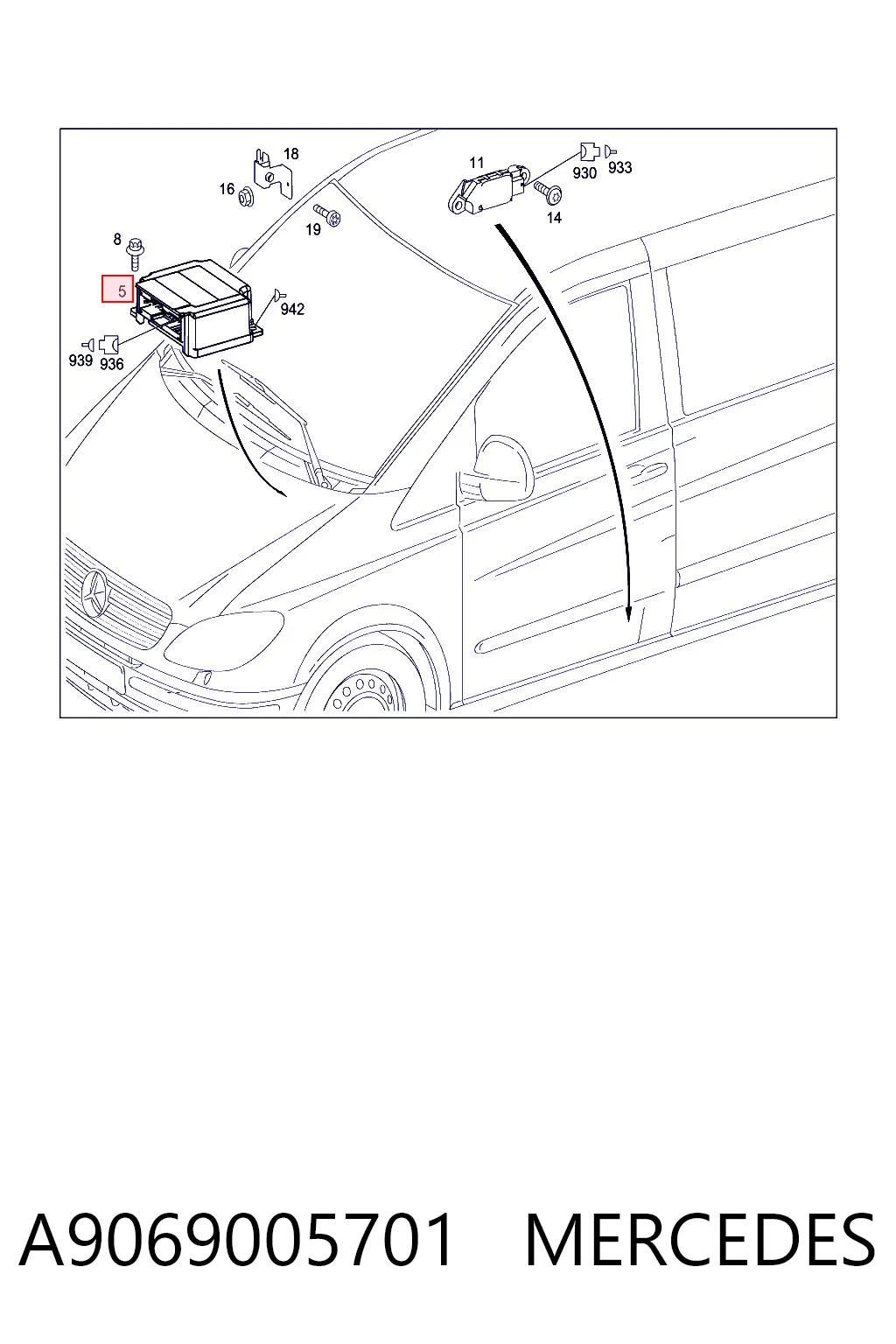 Módulo de control de airbag VAG A9069005701 precio, desde 69,42 EUR