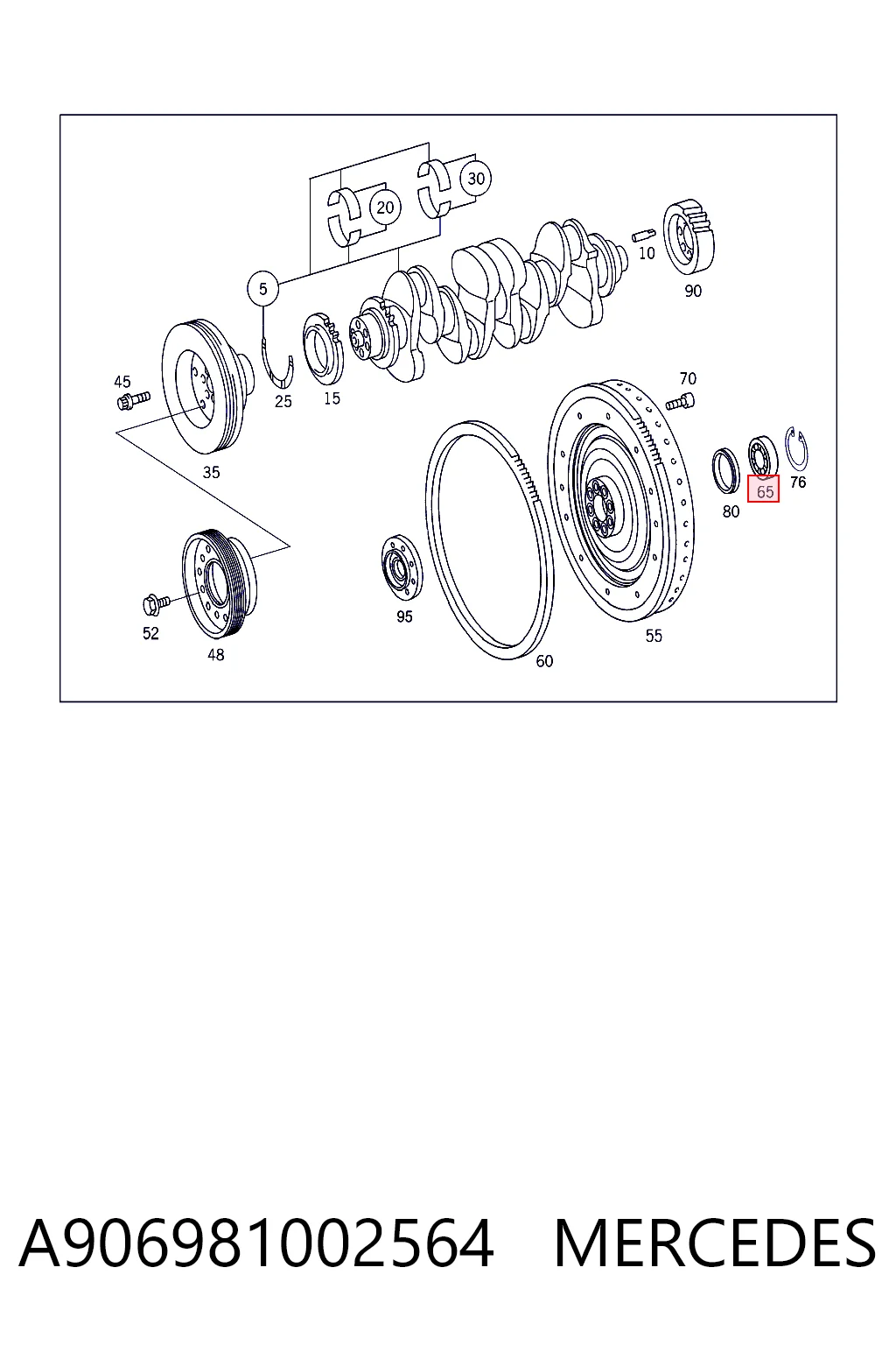 Rodamiento alternador para Toyota Camry V2