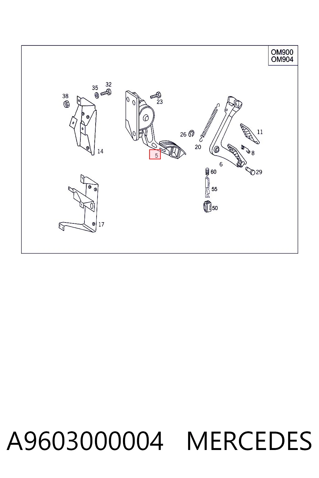 Pedal del acelerador para Mercedes Benz Truck TRUCK ACTROS 