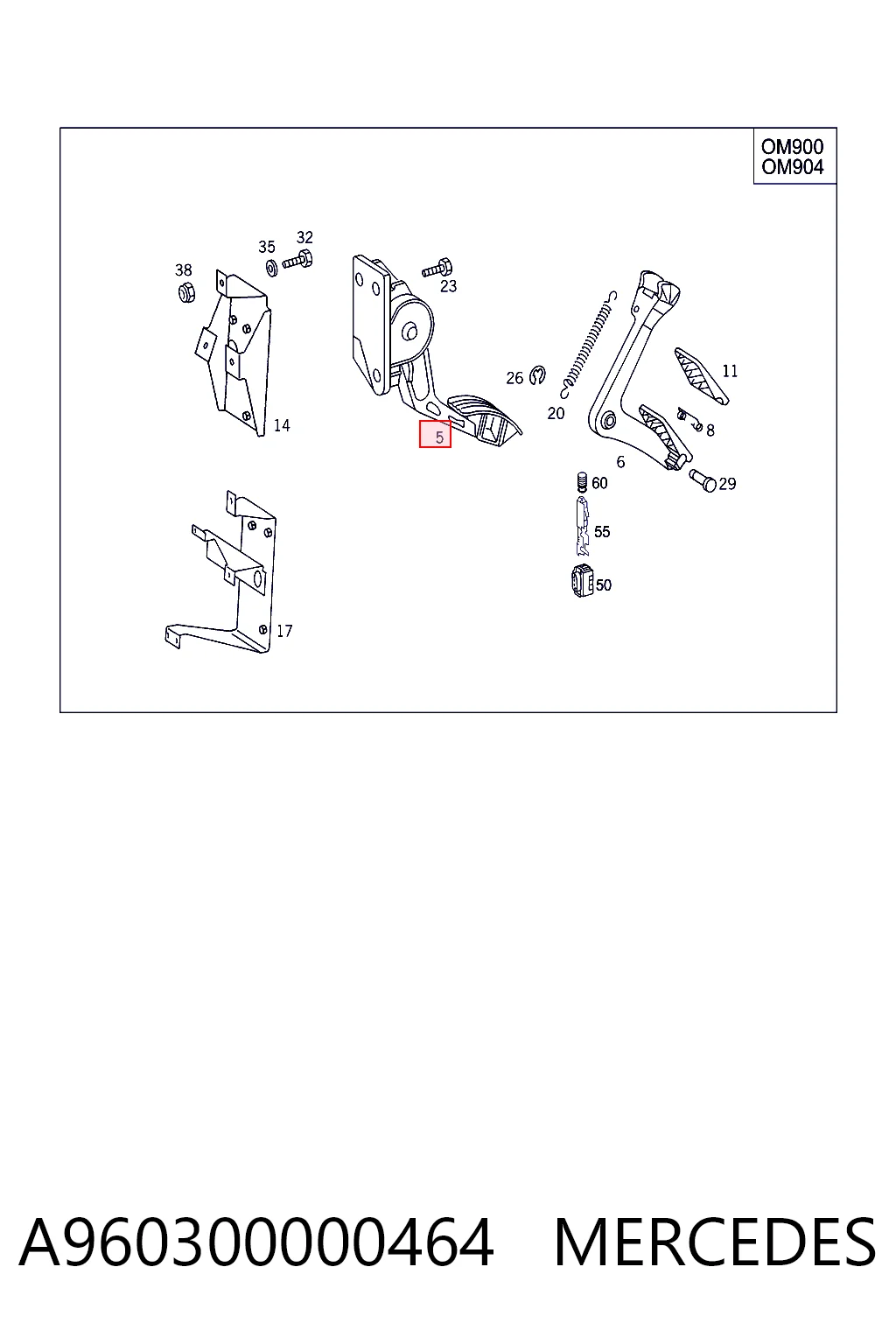 Pedal de aceleracion para Mercedes Benz Truck TRUCK ACTROS MP4 / MP5 